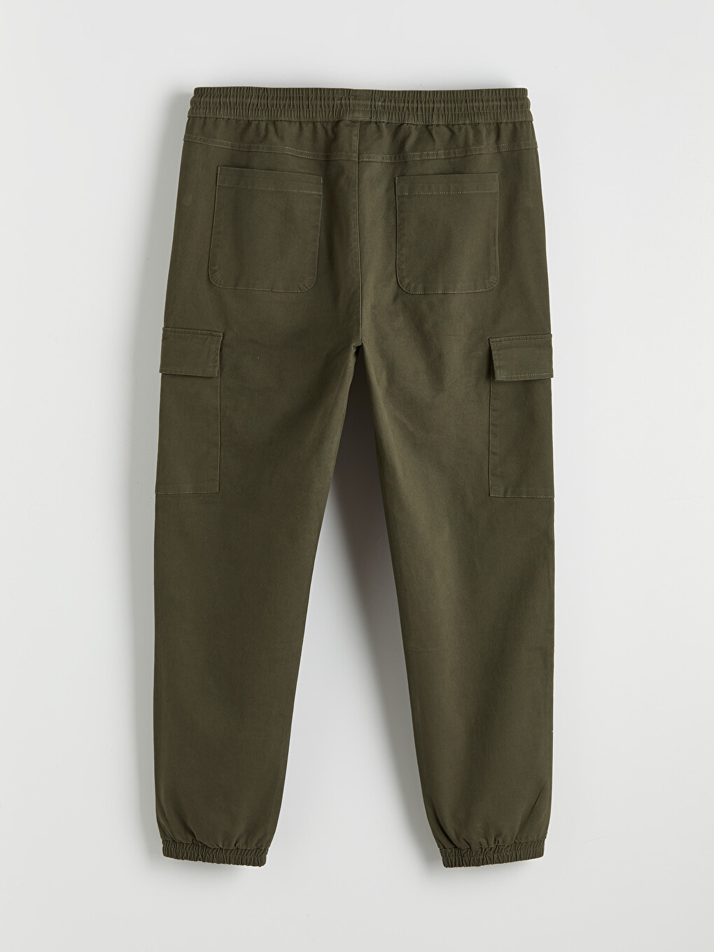Man Green Cargo Trousers-5
