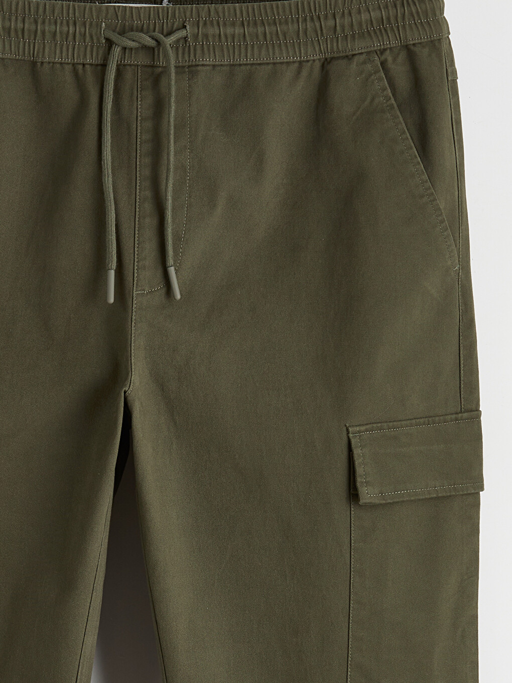 Man Green Cargo Trousers-6