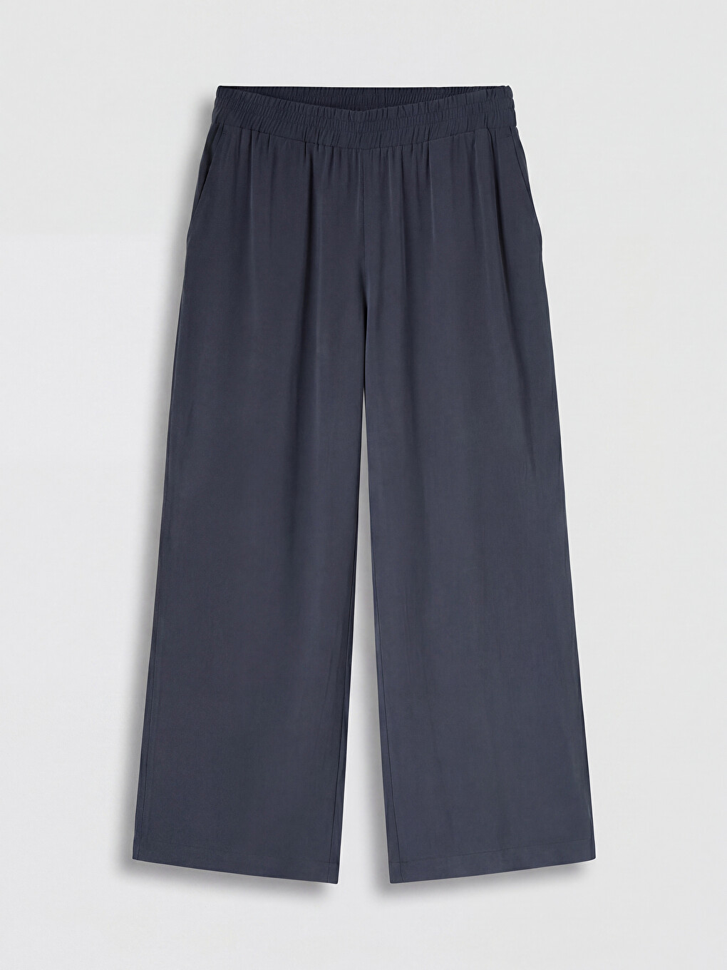 Elastic Waist Wide Leg Women's Trousers-4