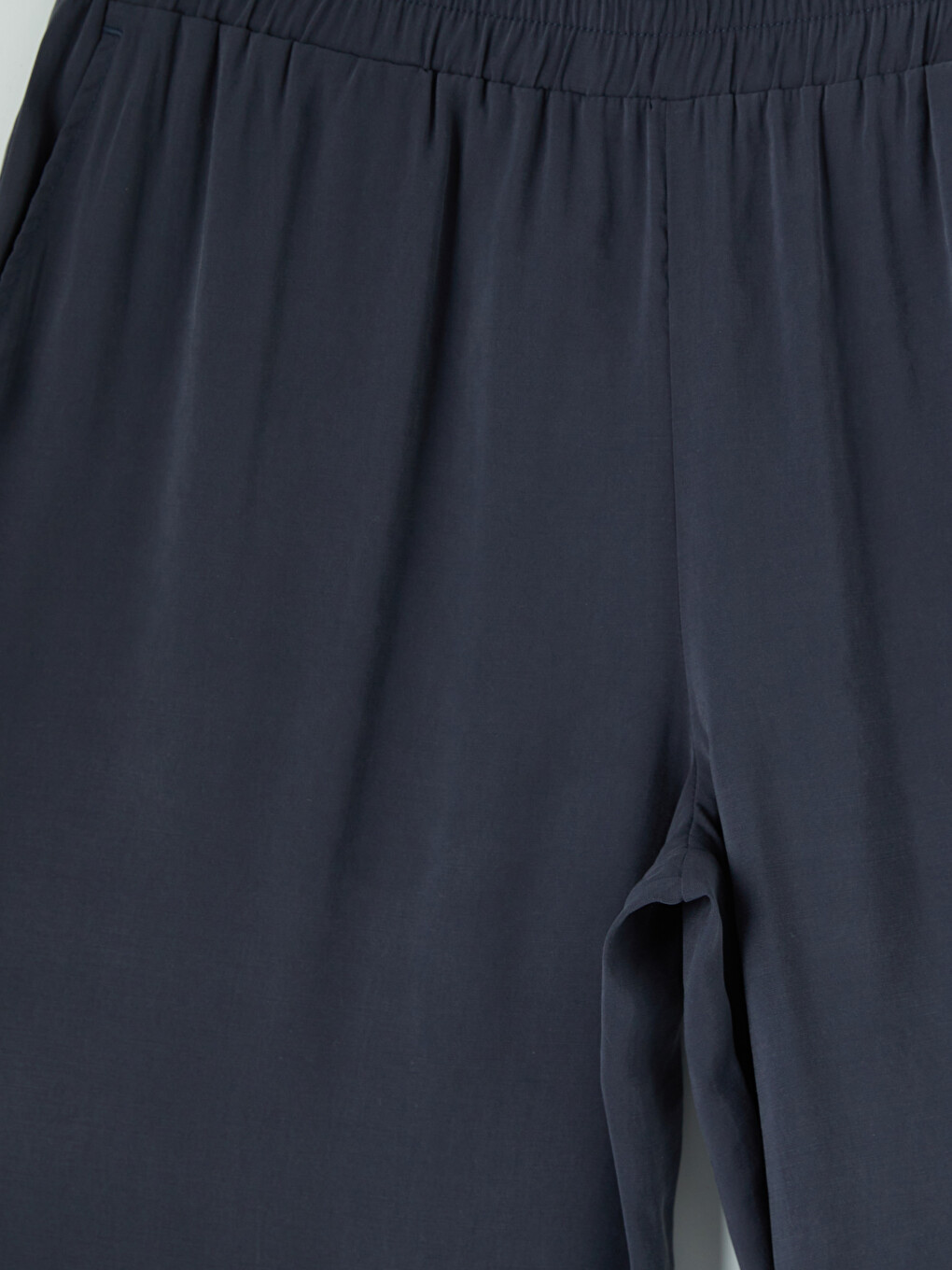 Elastic Waist Wide Leg Women's Trousers-6