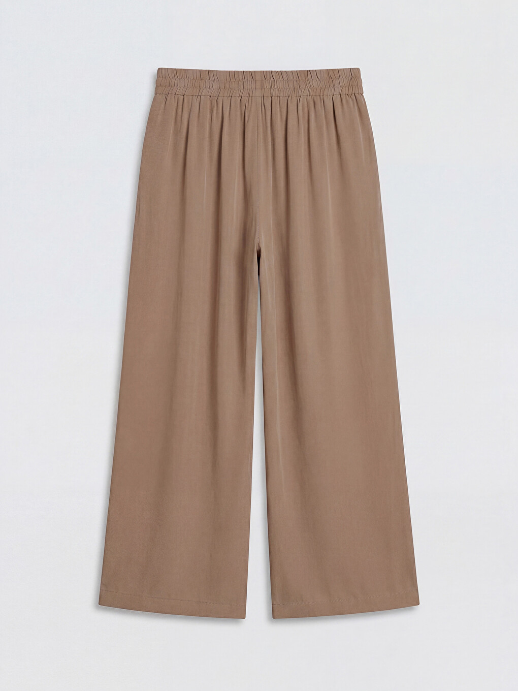 Elastic Waist Wide Leg Women's Trousers-5