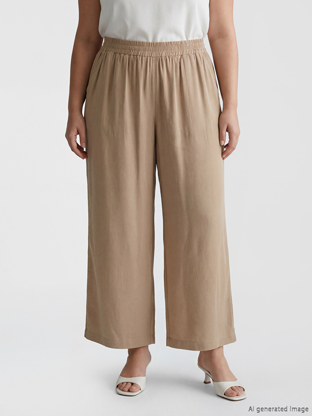 Wide Leg Loose Fit Women's Trousers-1