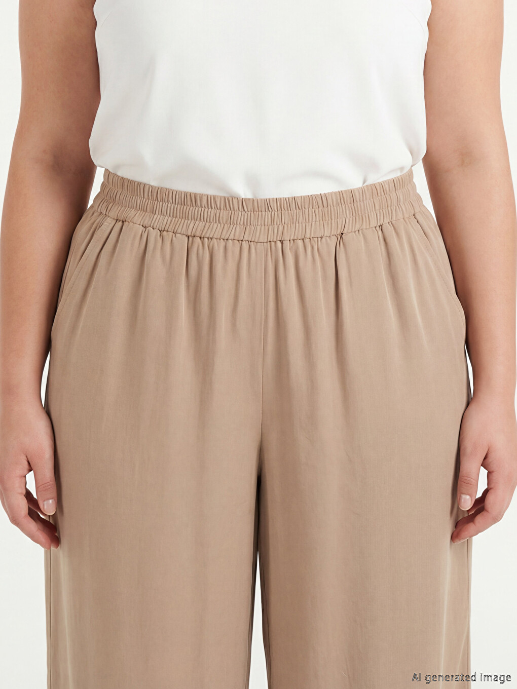 Wide Leg Loose Fit Women's Trousers-2
