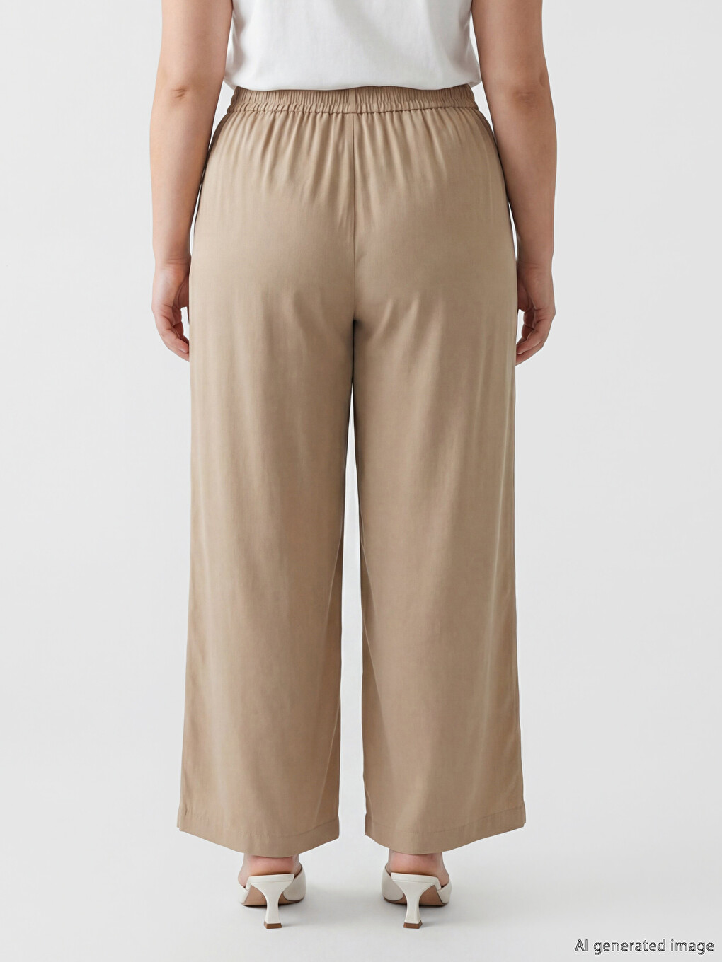 Wide Leg Loose Fit Women's Trousers-3