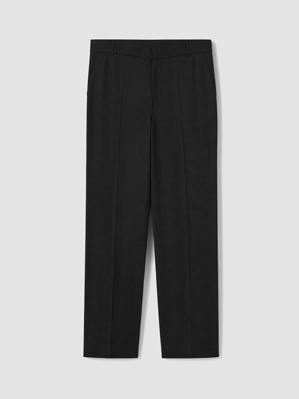Linen Blend Pleated Women's Trousers