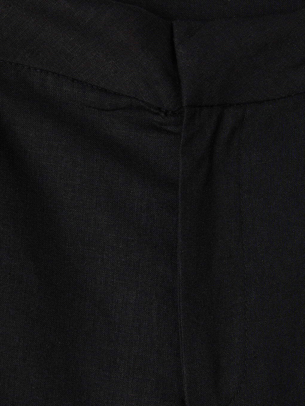 Linen Blend Pleated Women's Trousers-1