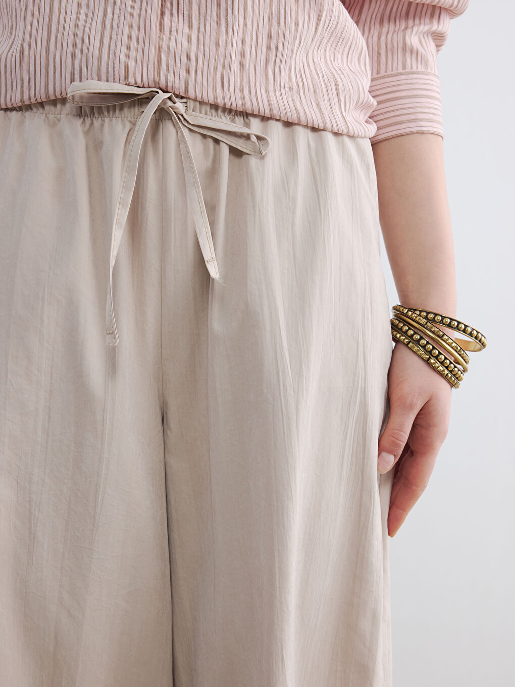 بنطلون نسائي بخصر مطاطي-2