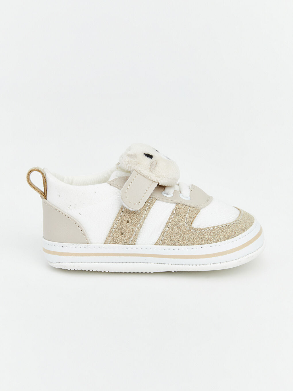 Beyaz Oyuncak Detaylı Erkek Bebek Yürüme Öncesi Ayakkabı-1