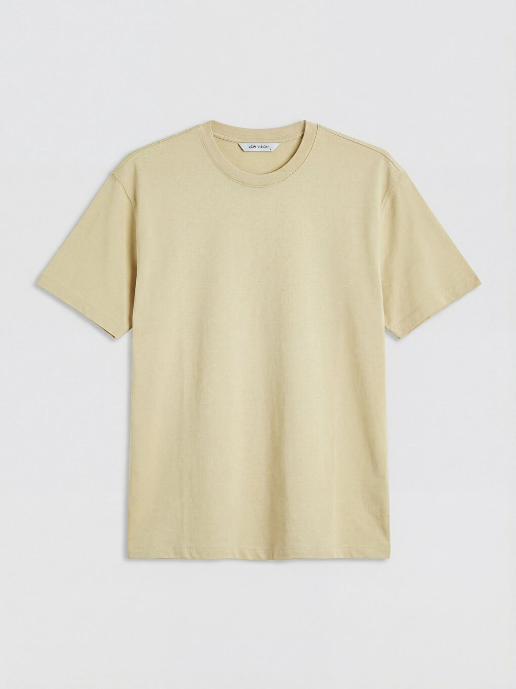 Sarı Bisiklet Yaka Erkek Penye  Tişört