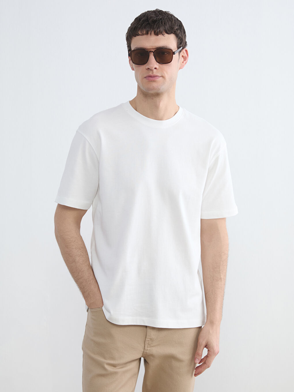 Футболка из джерси с круглым вырезом для мужчин