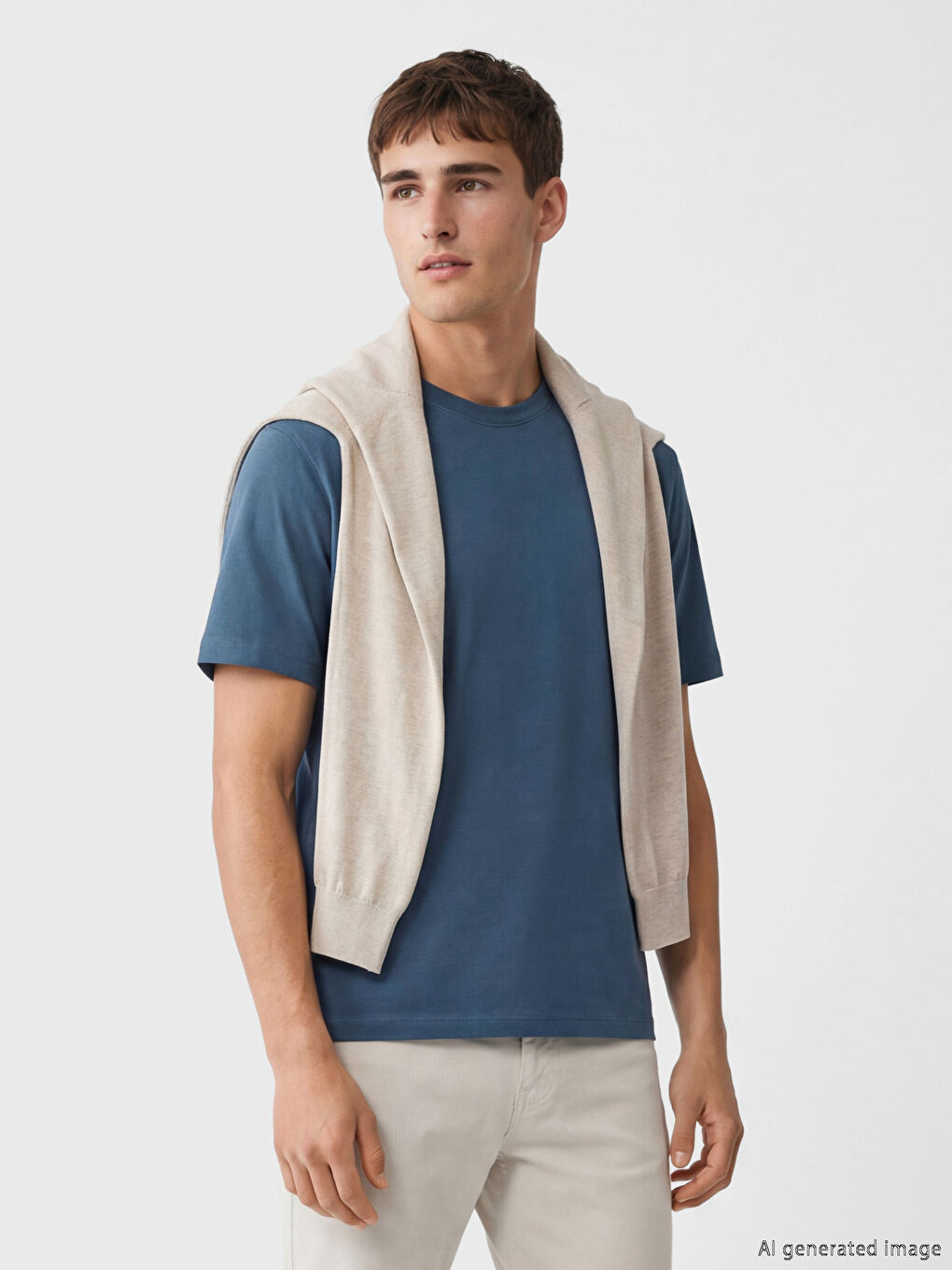 მრგვალი საყელო მამაკაცის ქამბდ მაისური