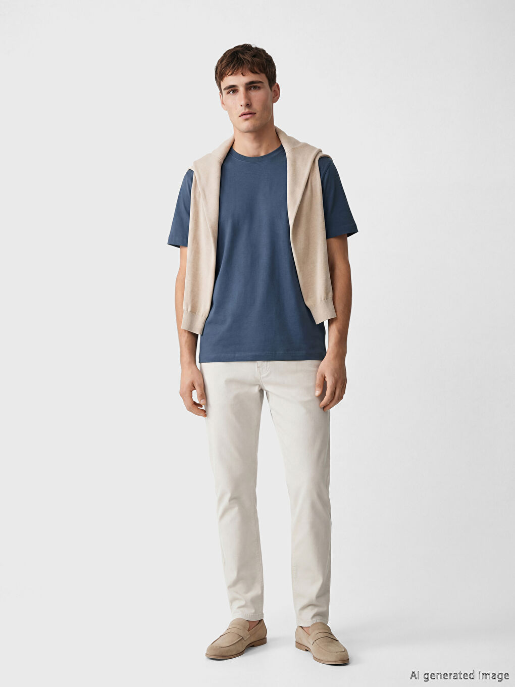 მრგვალი საყელო მამაკაცის ქამბდ მაისური-1