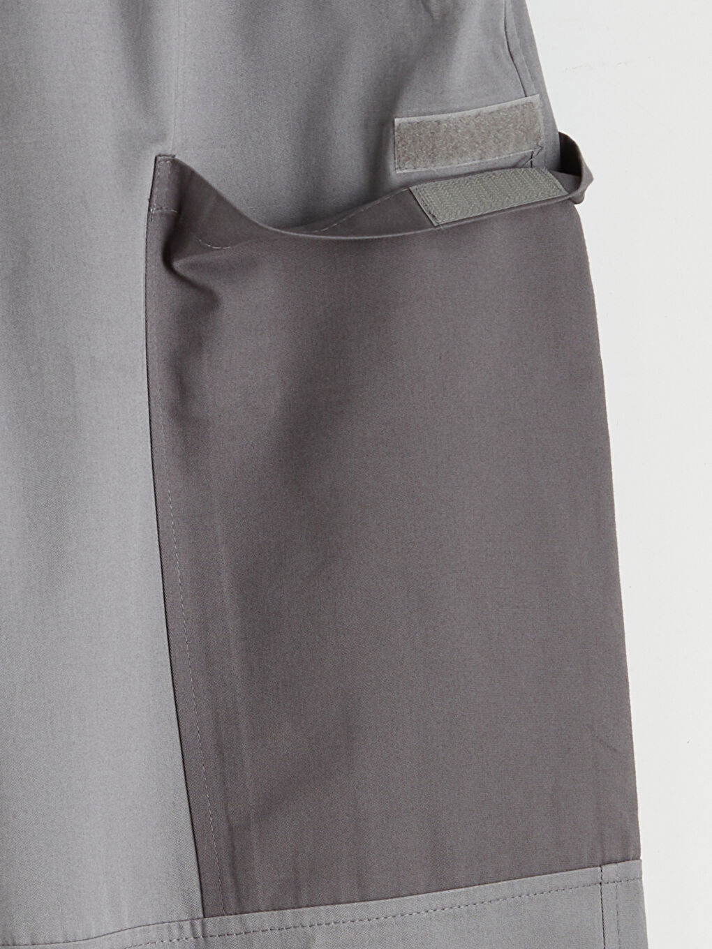 Gri Fonksiyonel Cepli Loose Fit Kadın Pantolon-6