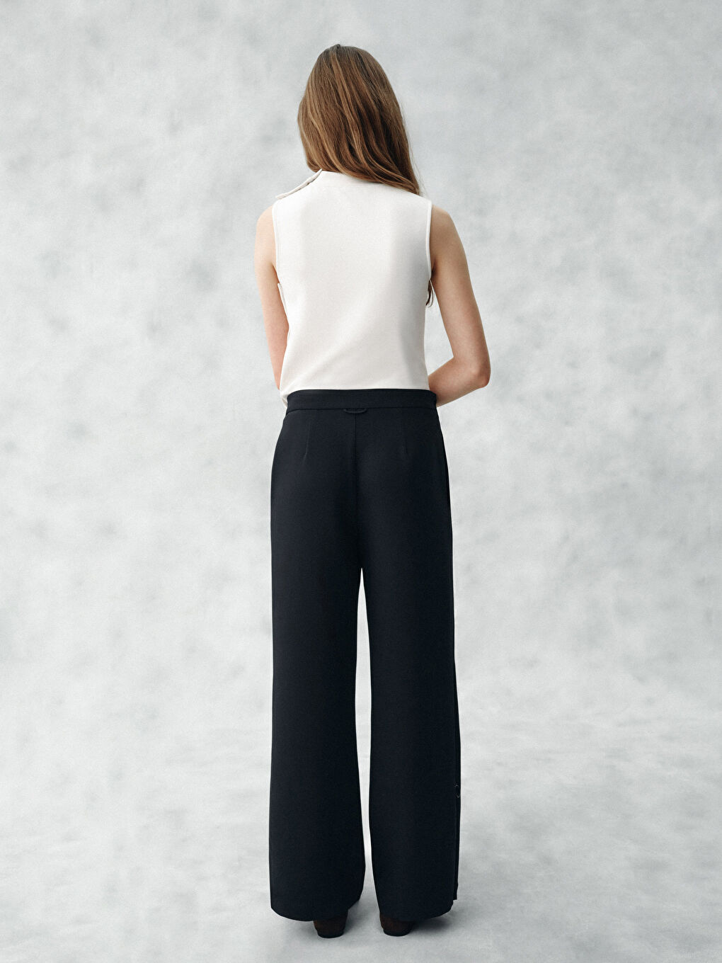 Lacivert Kolay Giyilebilir Fermuarlı Standart Fit Kadın Pantolon-3