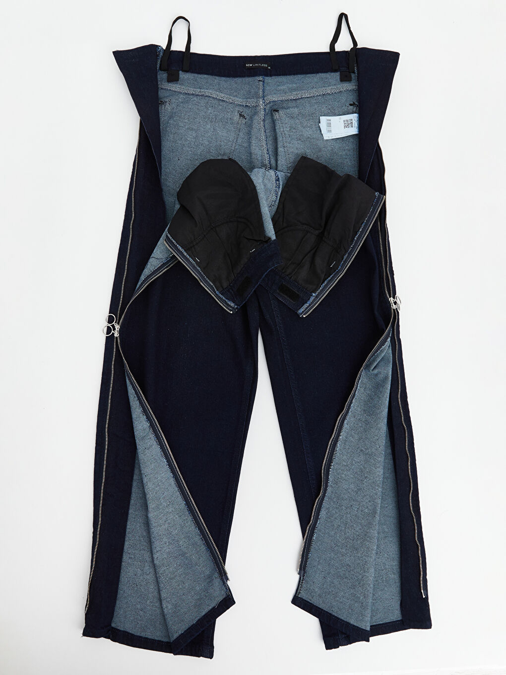 İndigo Kolay Giyilebilir Boydan Fermuarlı Barrel Fit Kadın Jean Pantolon-6