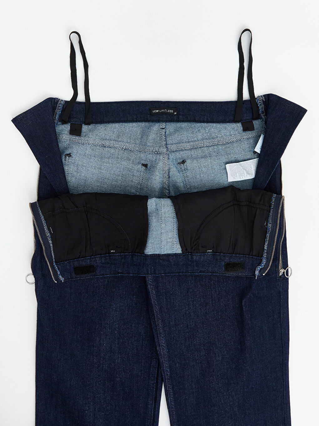 İndigo Kolay Giyilebilir Beli Fermuarlı Straight Fit Kadın Jean Pantolon
-4