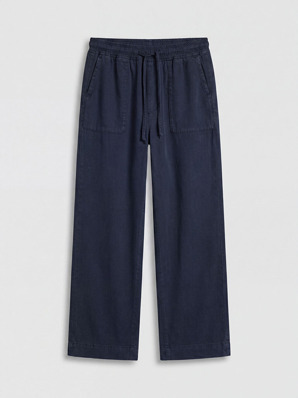 Lacivert Beli Lastikli Carrot Fit Kadın Jean Pantolon