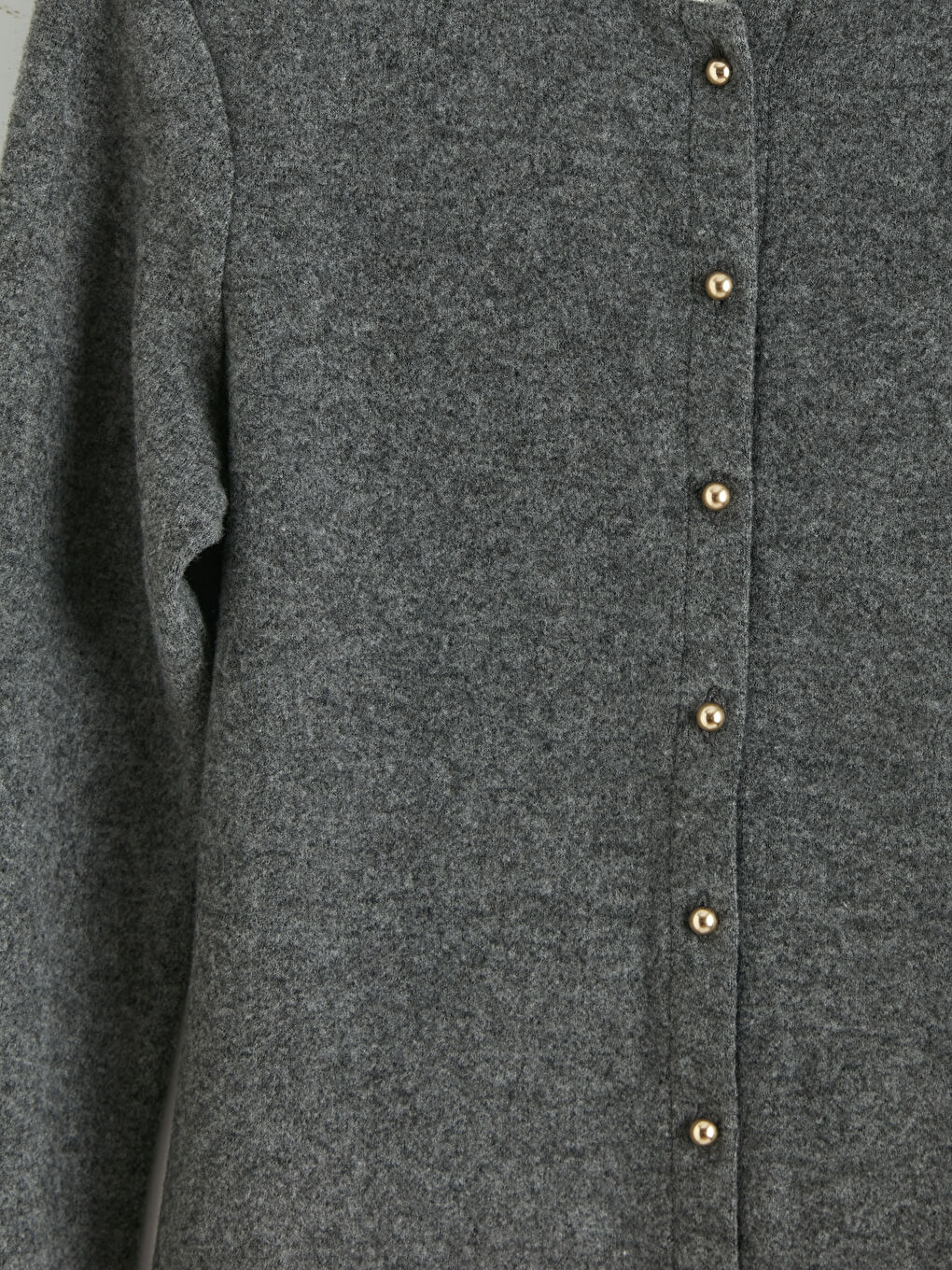 Antrasit Bisiklet Yaka Kadın Hırka	-2