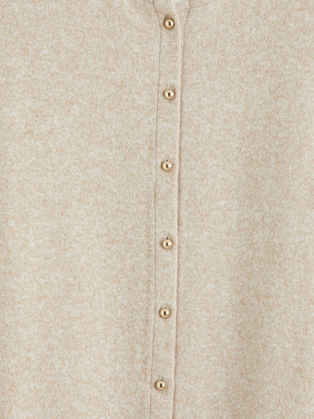 Ekru Bisiklet Yaka Kadın Hırka	-1