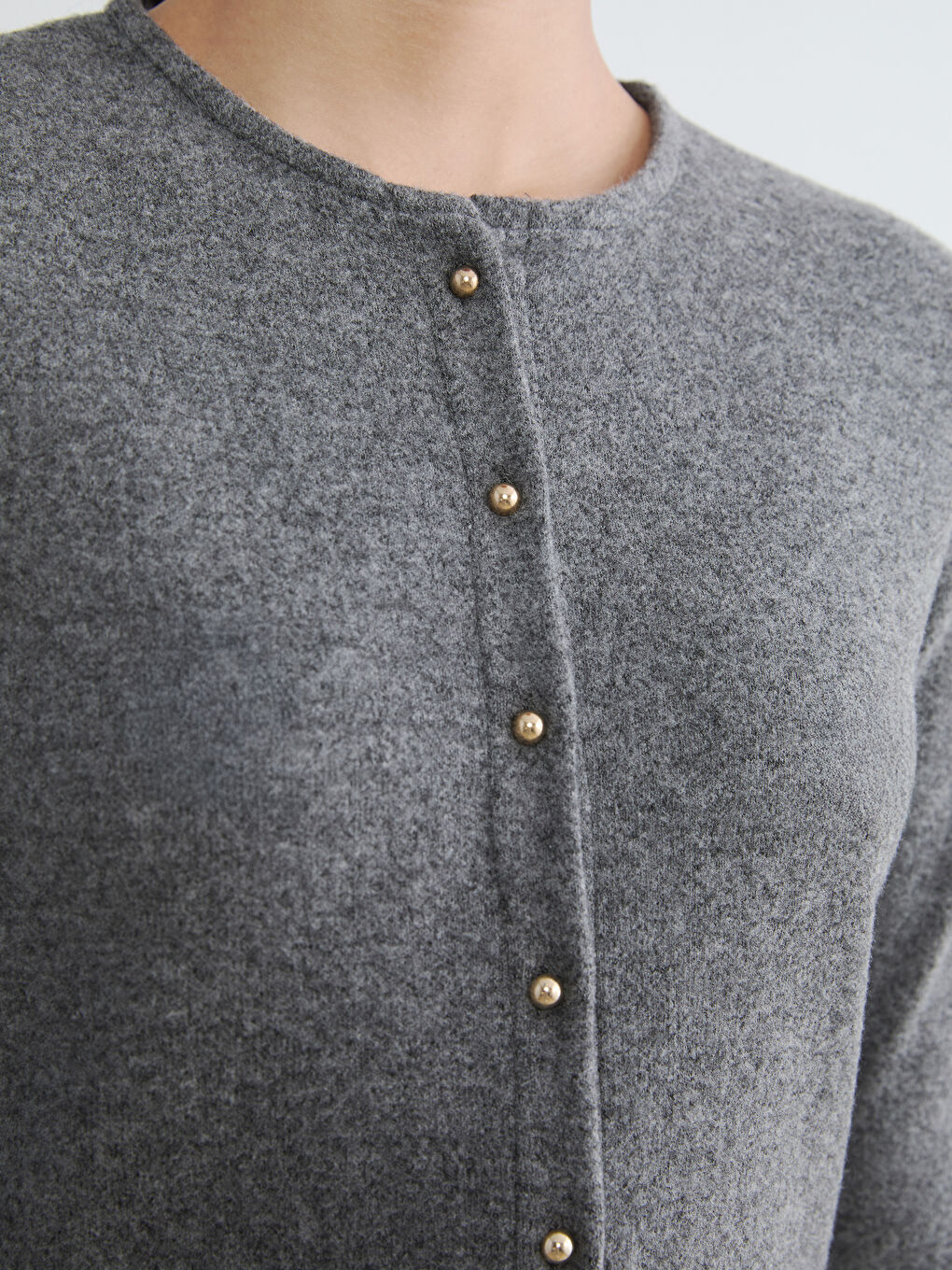 Женщины Антрацитовый Кардиган-3