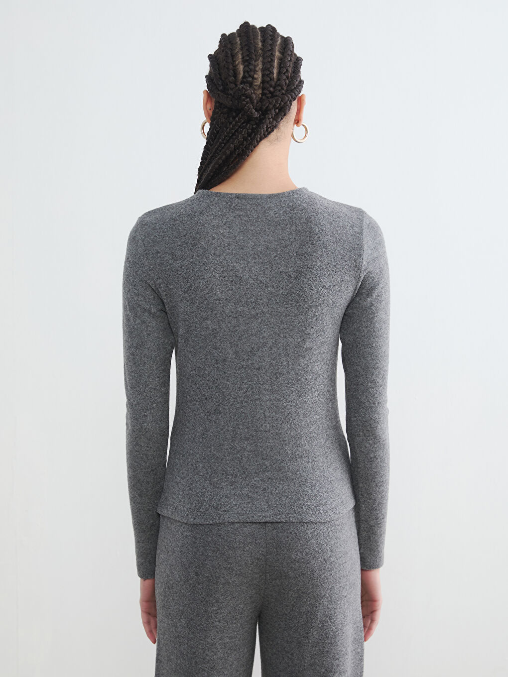 Женщины Антрацитовый Кардиган-4