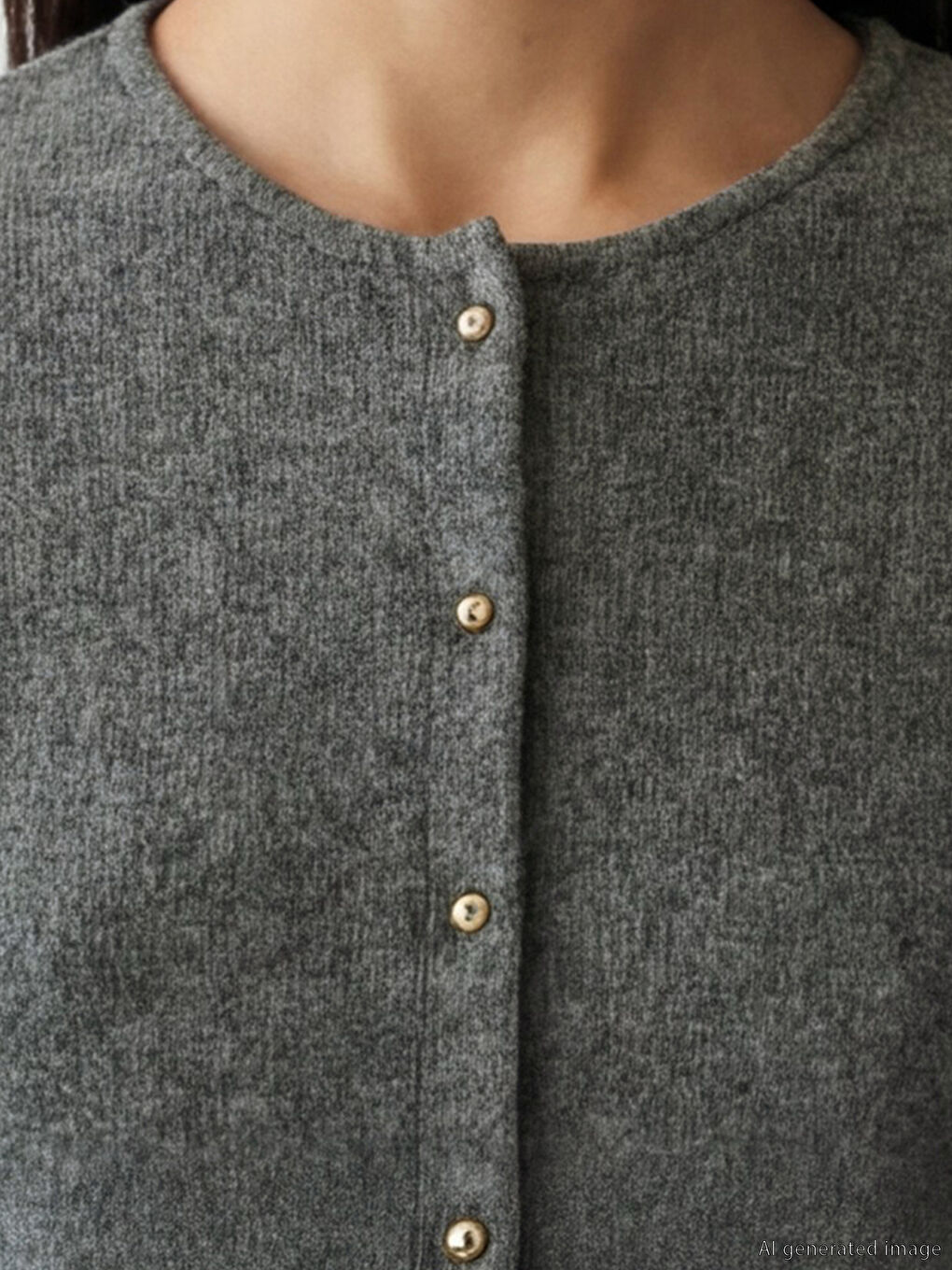 Ženski kardigan sa okruglim izrezom-1