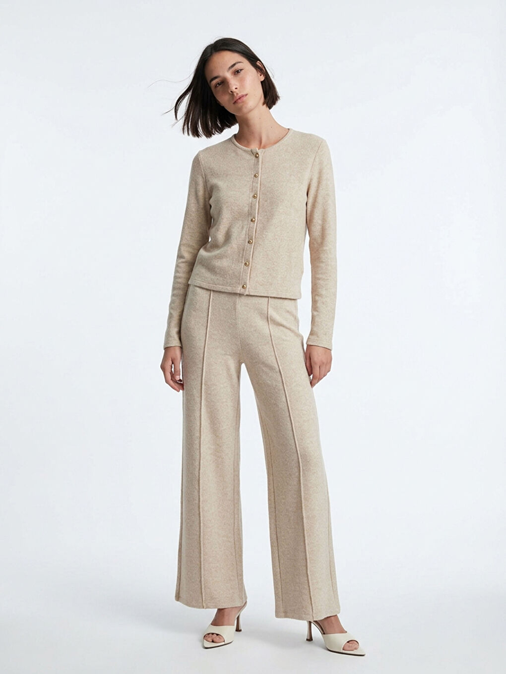 Women's Crew Neck Cardigan-1