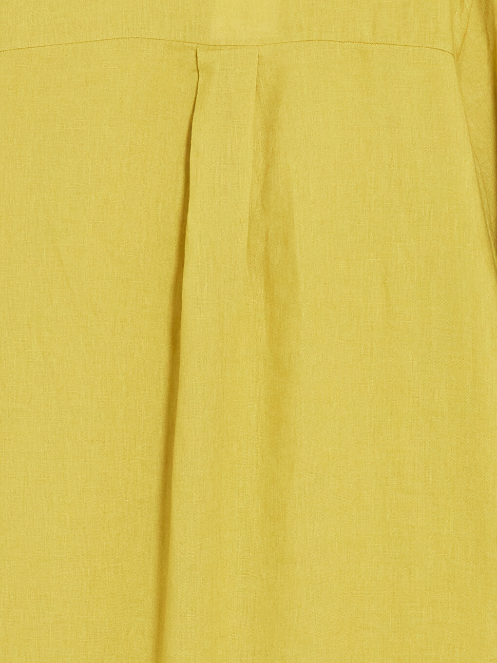 Sarı Oversize %100 Keten Kadın Gömlek Tunik-3