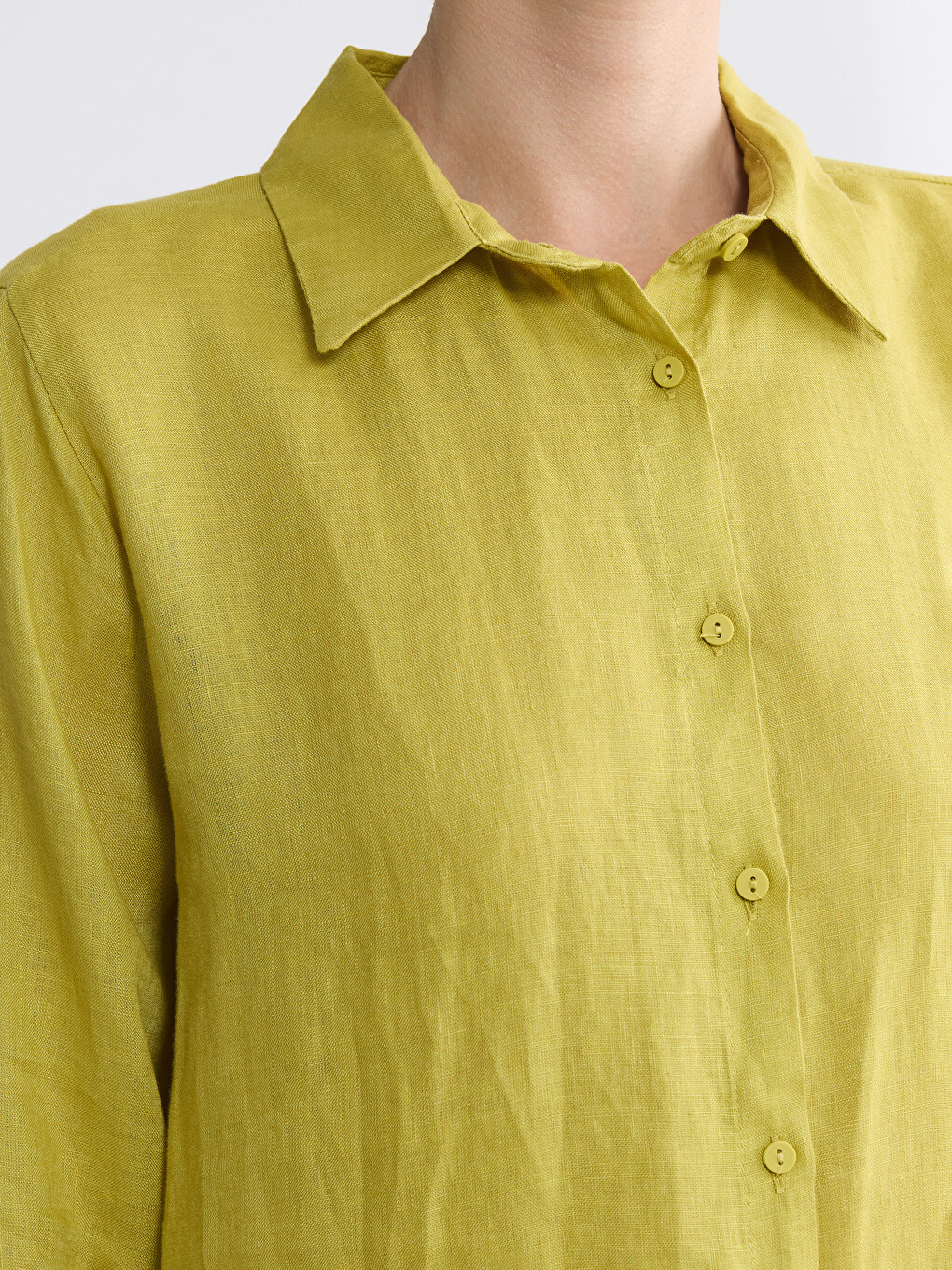 Oversize %100 Linen Women's Shirt Tunic-2