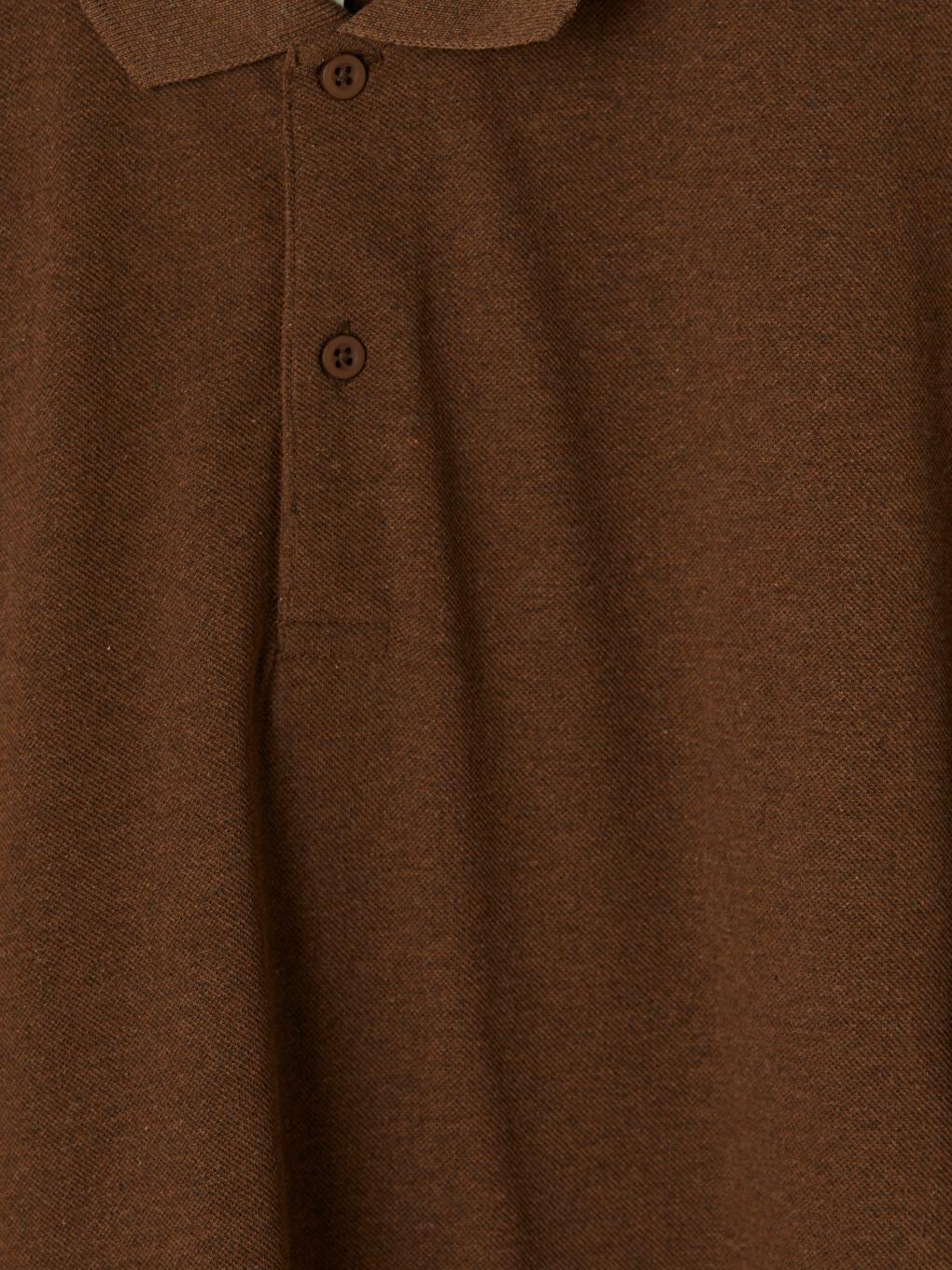 Kahverengi Polo Yaka Pike Erkek Tişört-5