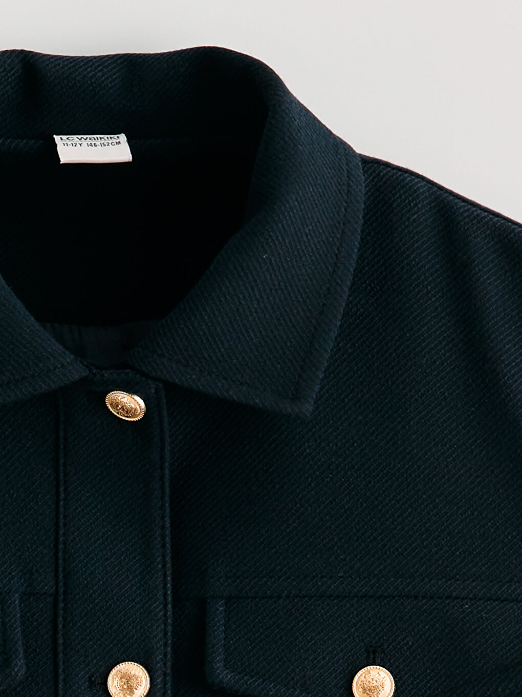 Lacivert Kız Çocuk Gömlek Ceket-1