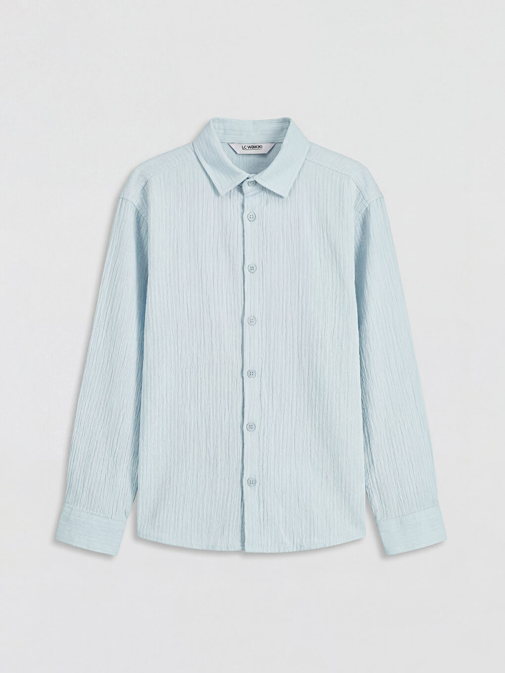 Mavi Dokulu Erkek Çocuk Gömlek-2