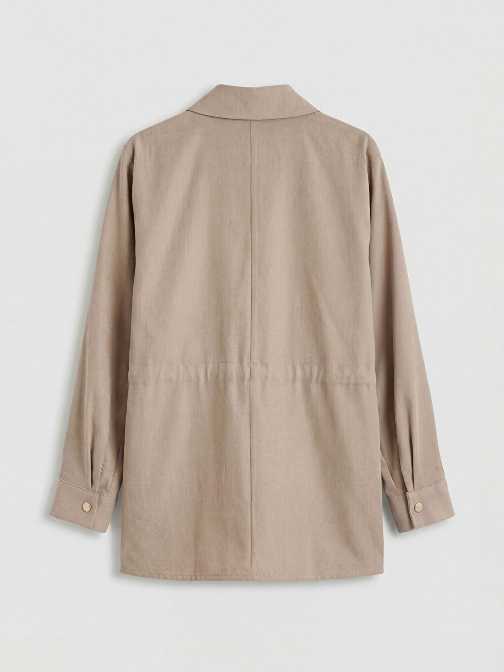 Kahverengi Gömlek Yaka Kadın Ceket-1