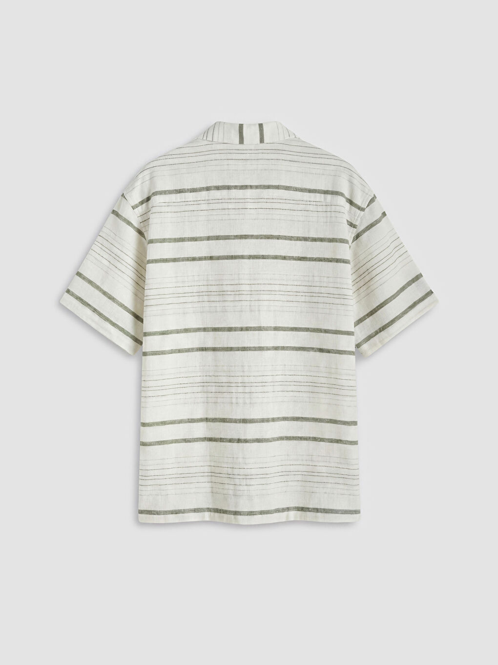 Yeşil Çizgili Kısa Kollu Erkek Çocuk Gömlek-1