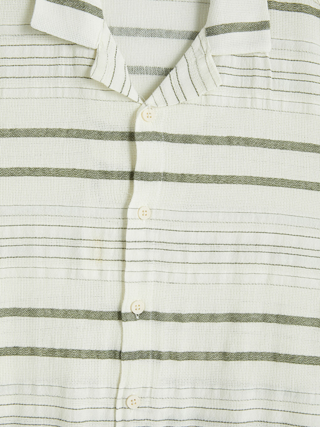 Yeşil Çizgili Kısa Kollu Erkek Çocuk Gömlek-2