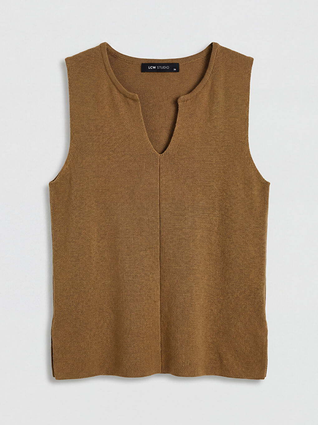 Yeşil Kaçık Yaka Kadın Triko Atlet-4