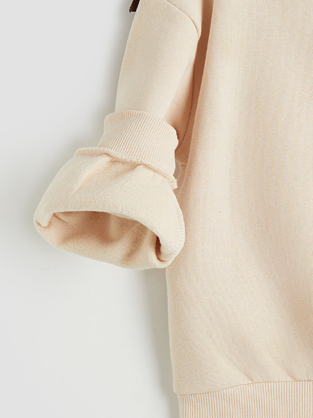 Pembe Ayı Teddy Baskılı Kız Çocuk Kalın Sweatshirt 2'li-4