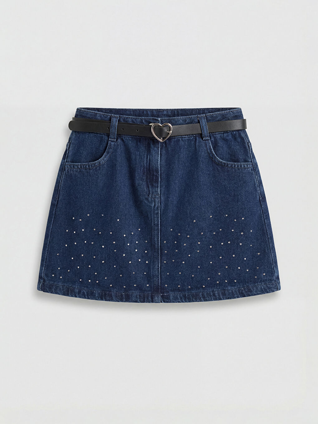 İndigo Kız Çocuk Kemerli Etek