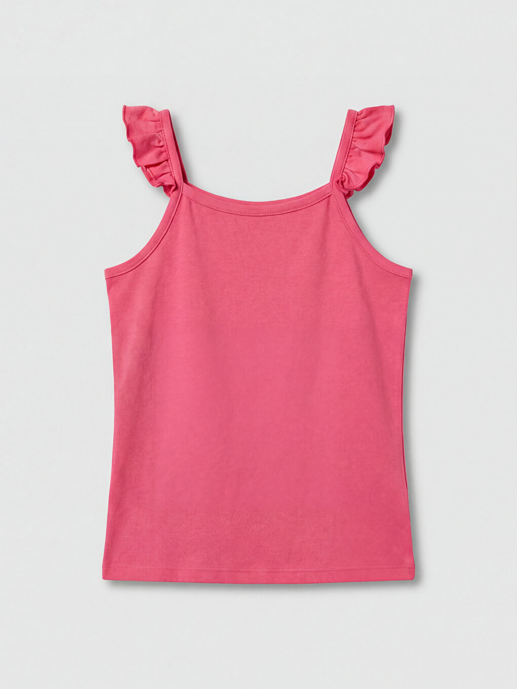 Fuşya U Yaka Kız Çocuk Atlet-1