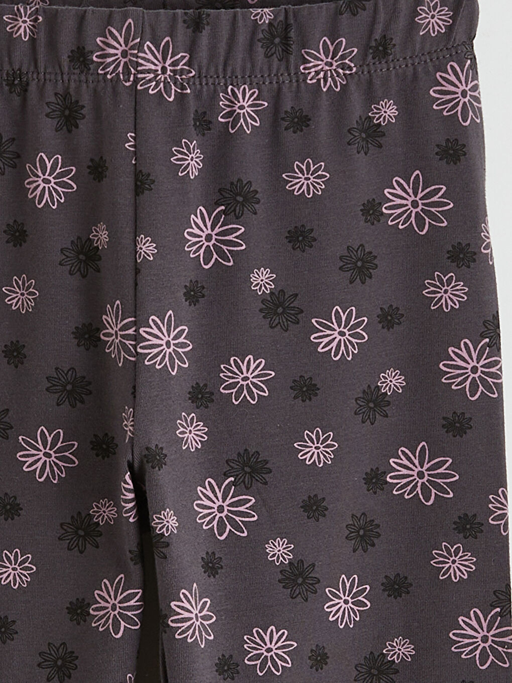 Antrasit Kız Çocuk Desenli Uzun Tayt-2