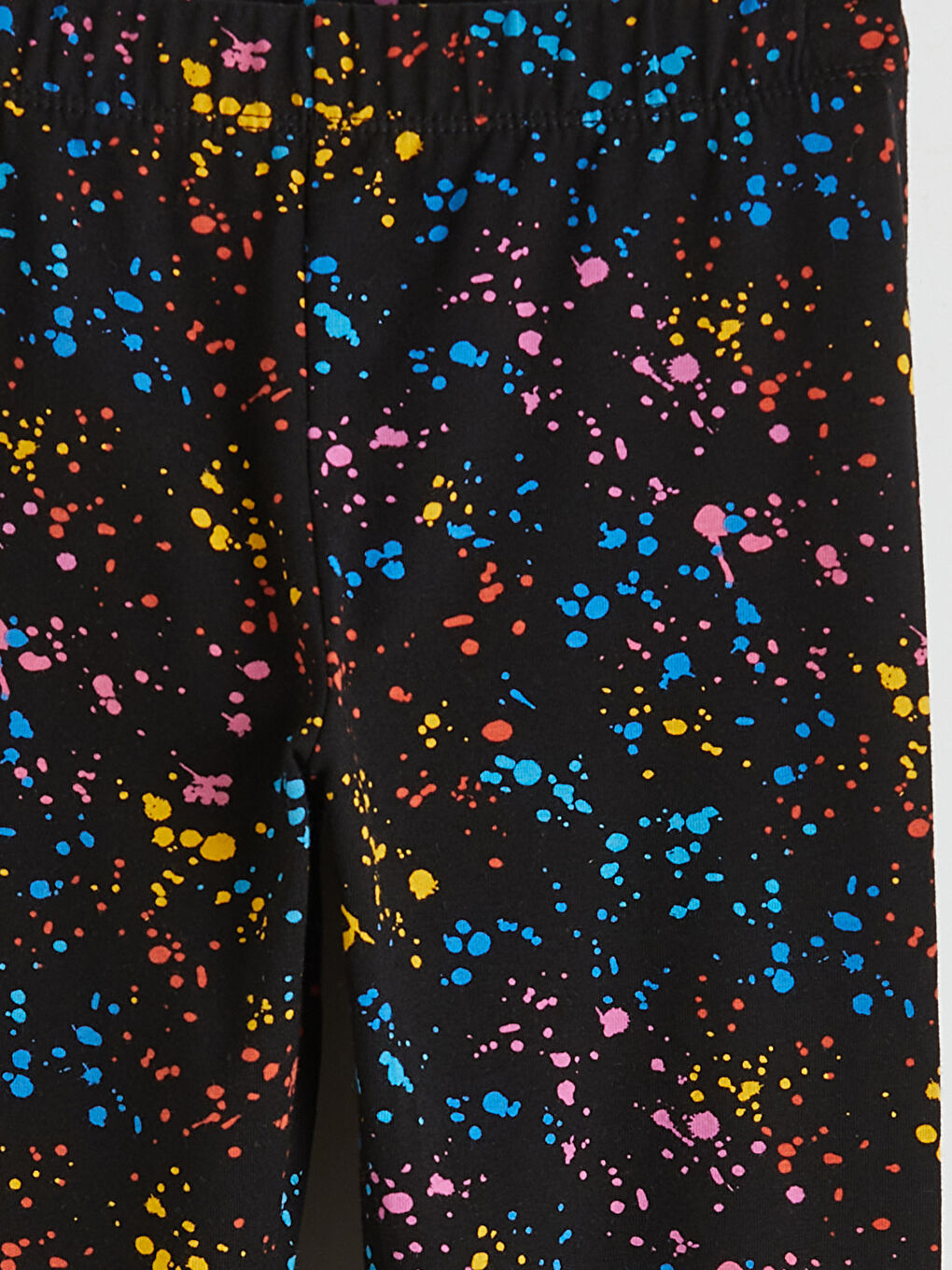 Siyah Kız Çocuk Desenli Uzun Tayt-2