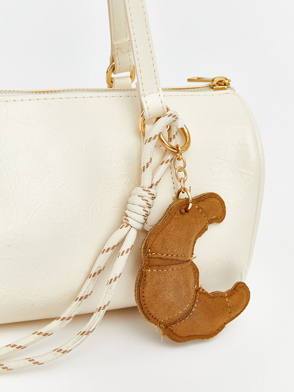 Bej Deri Görünümlü Kadın Spor Çantası-2