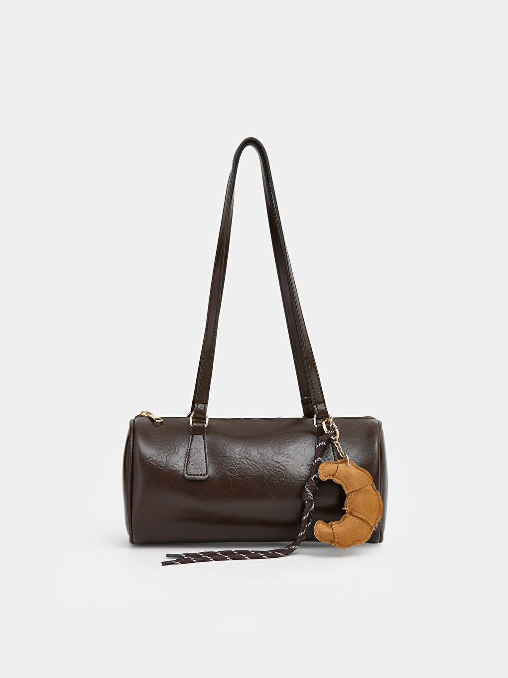 Kahverengi Deri Görünümlü Kadın Spor Çantası