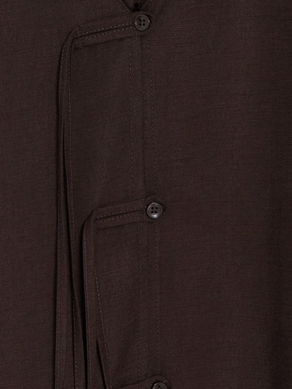Kahverengi V Yaka Oversize Kadın Kimono-1