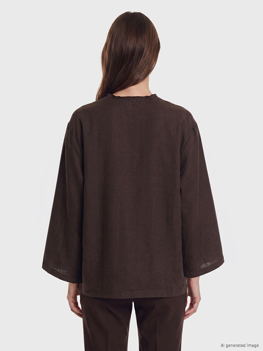 V Neck Oversize Women's Kimono-3