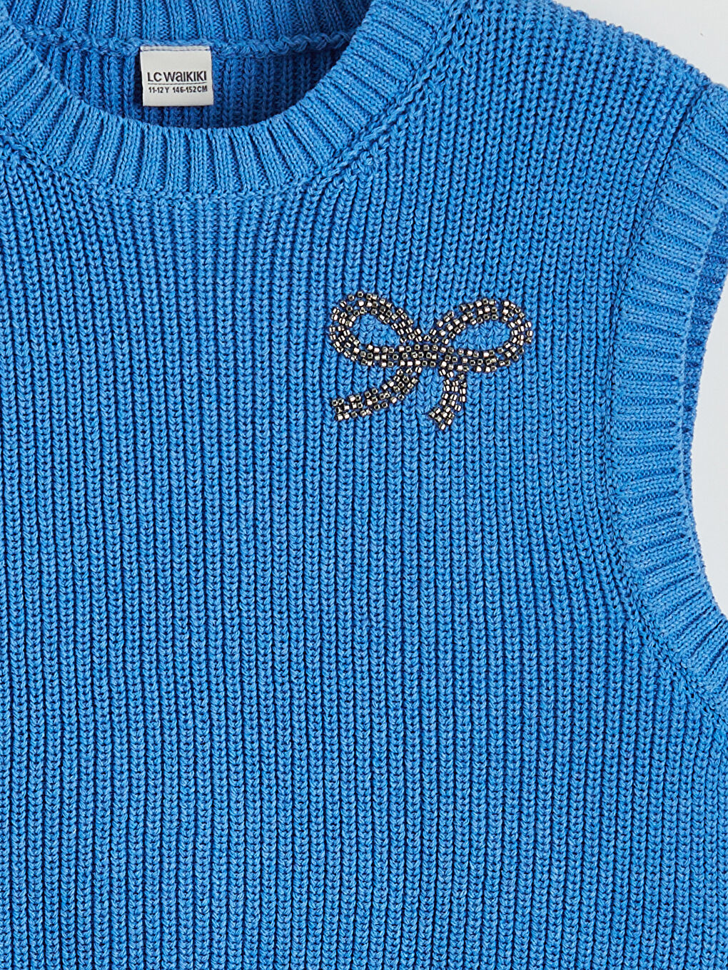 Mavi Bisiklet Yaka Kız Çocuk Elbise ve Süveter-5