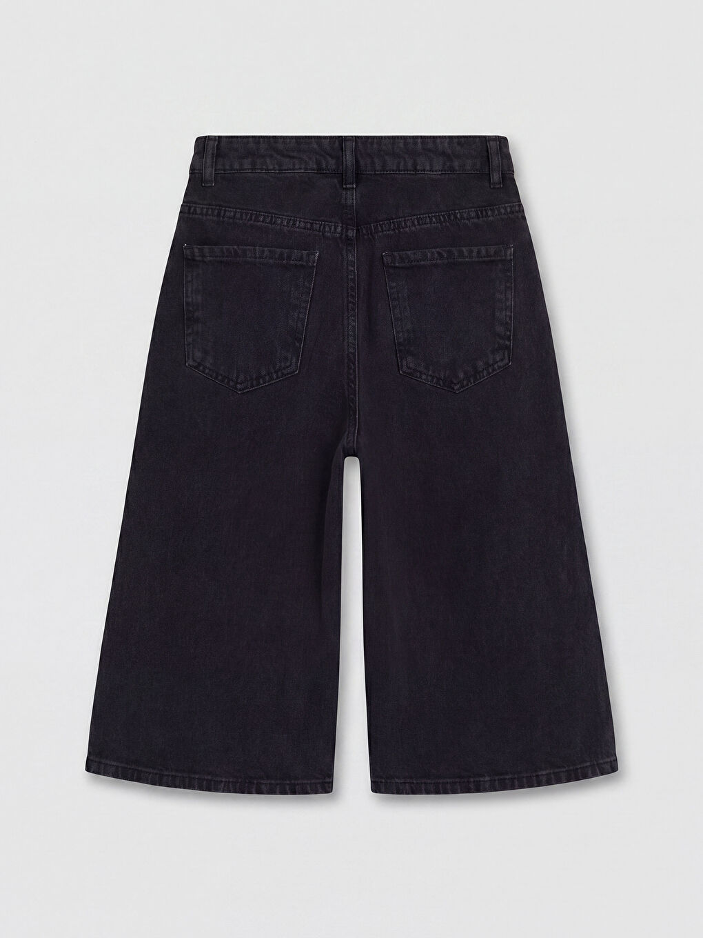 Siyah Yırtık Detaylı Kız Çocuk Jean Şortolon-1