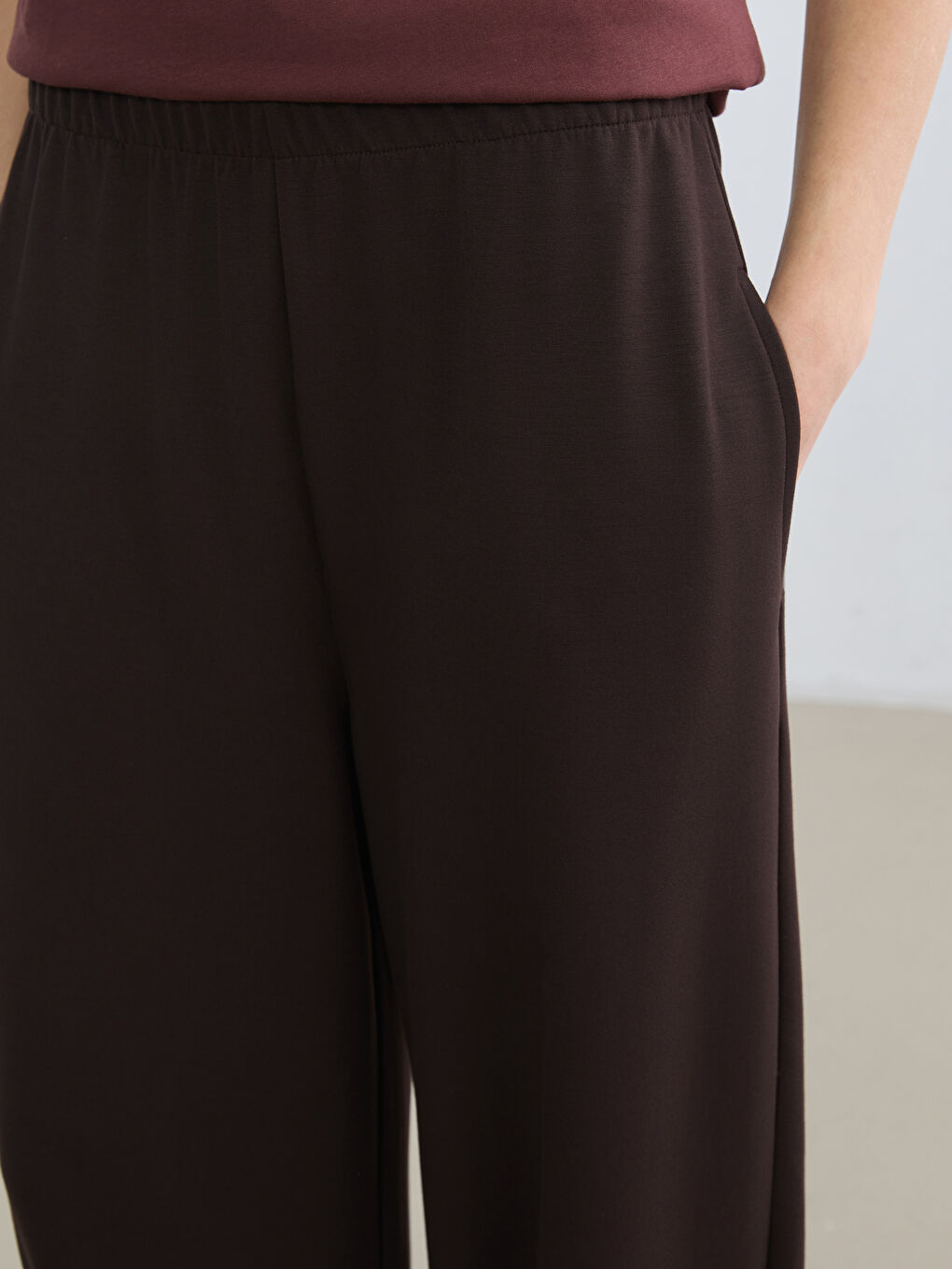 Kahverengi Soft Touch Kadın Jogger Eşofman Altı-2