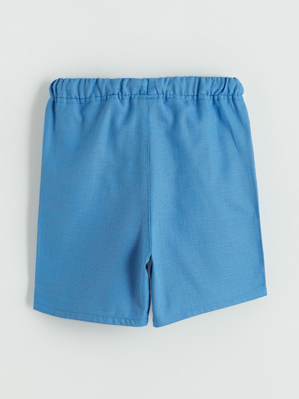 Mavi Beli Lastikli Bağcıklı Erkek Çocuk Şort-2