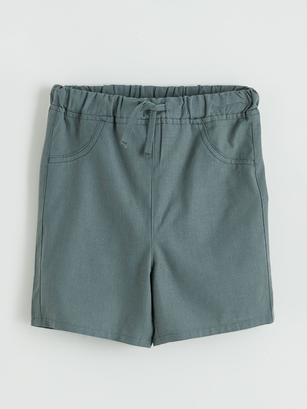 Haki Beli Lastikli Erkek Çocuk Şort